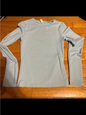 Light Blue Long Sleeve Women's Performance Top